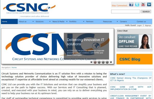 Corporate website for an IT solution firm